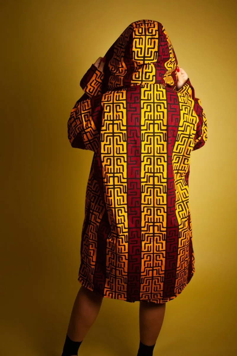 African Jacket In Red & Yellow