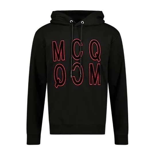 ALEXANDER MCQUEEN VELVET BLACK HOODIE