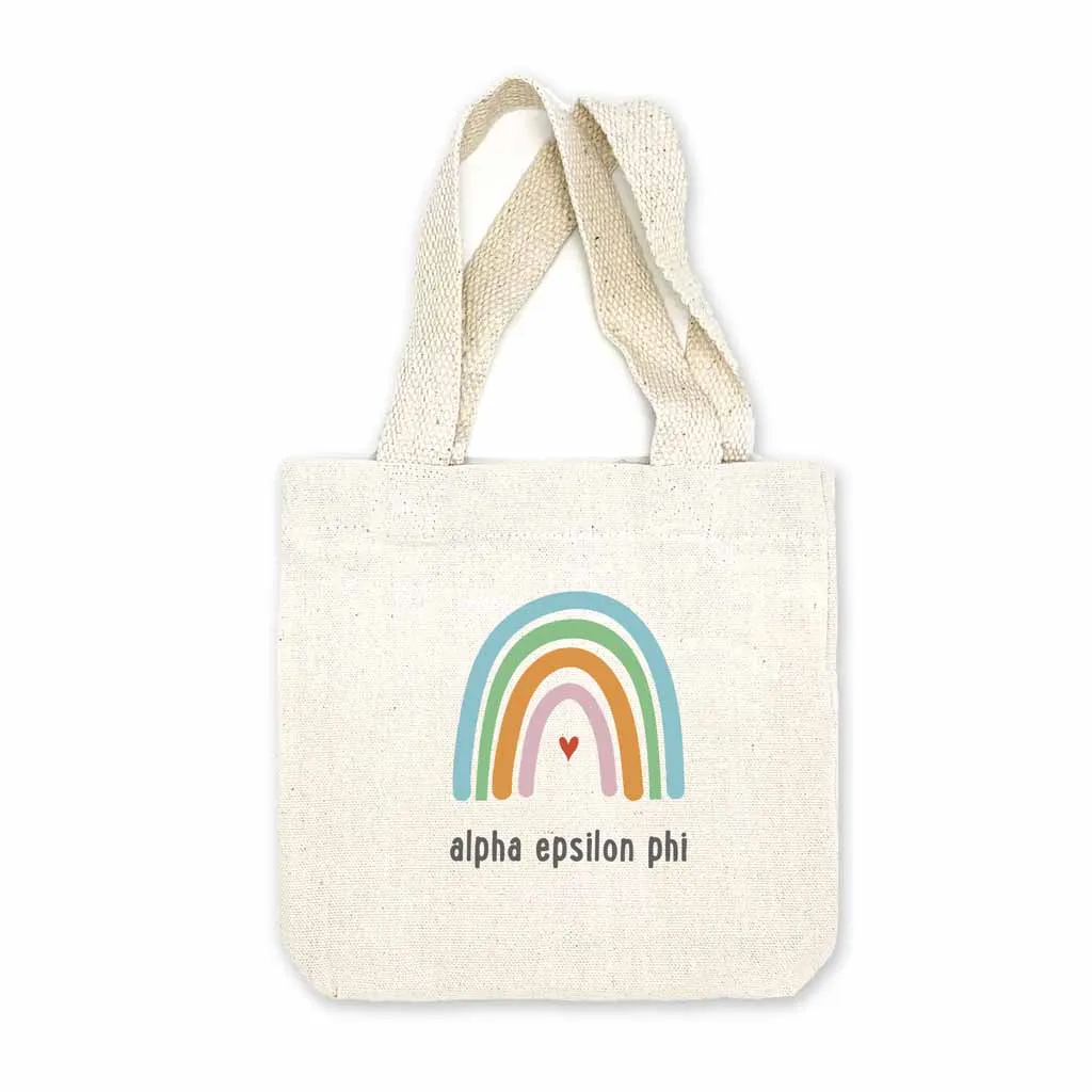 Alpha Epsilon Phi Sorority Rainbow Mini Tote Gift Bag