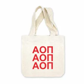 Alpha Omicron Pi Sorority Greek Letters Mini Tote Gift Bag