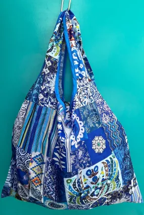 ANNA CHANDLER FOLDABLE SHOPPING BAG BLUE NOMAD