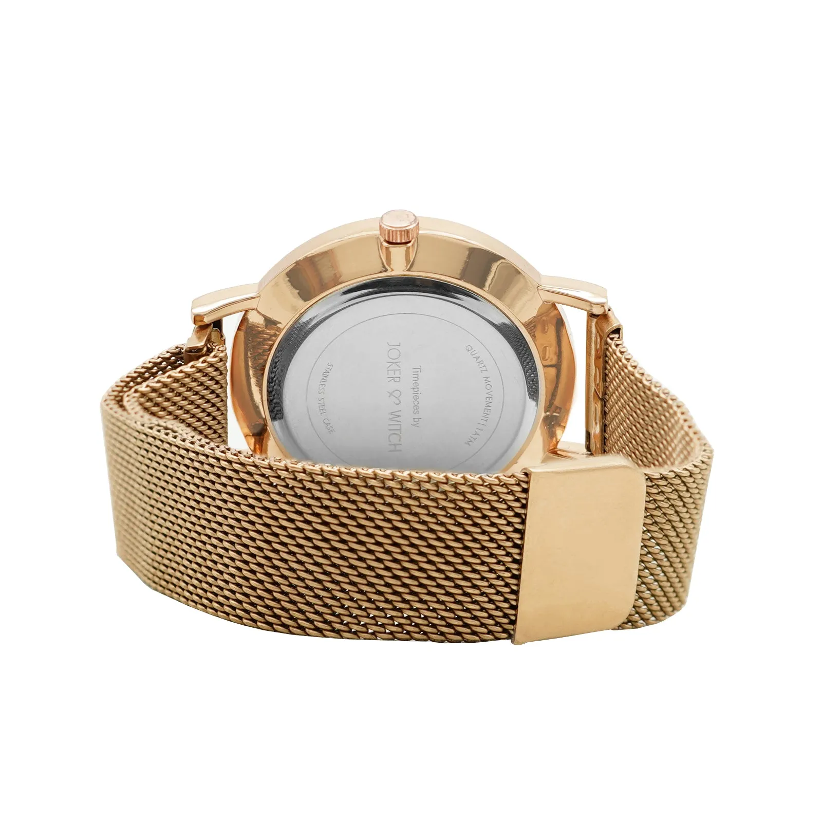 April Marble Dial Rosegold Magnetic Mesh Watch