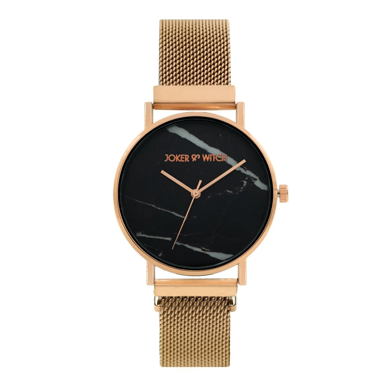 April Marble Dial Rosegold Magnetic Mesh Watch