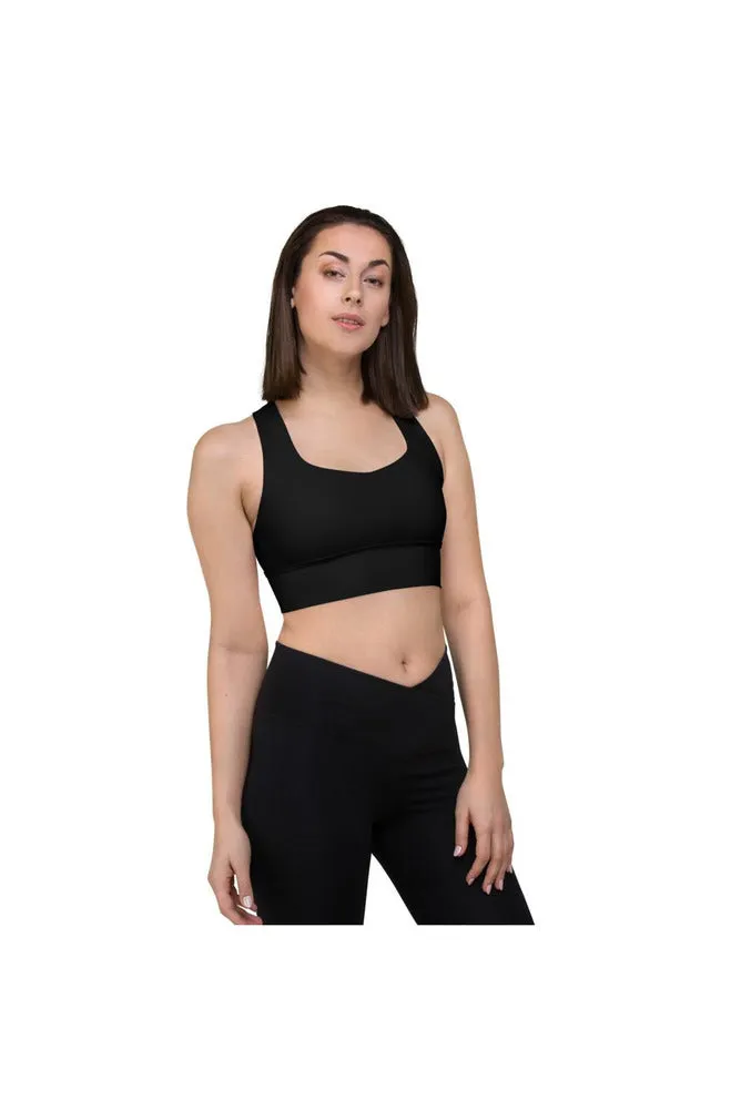 Black Longline sports bra