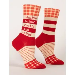 Blue Q Women's Crew Socks - Shakin', Bakin', Cookie, and Cakin'