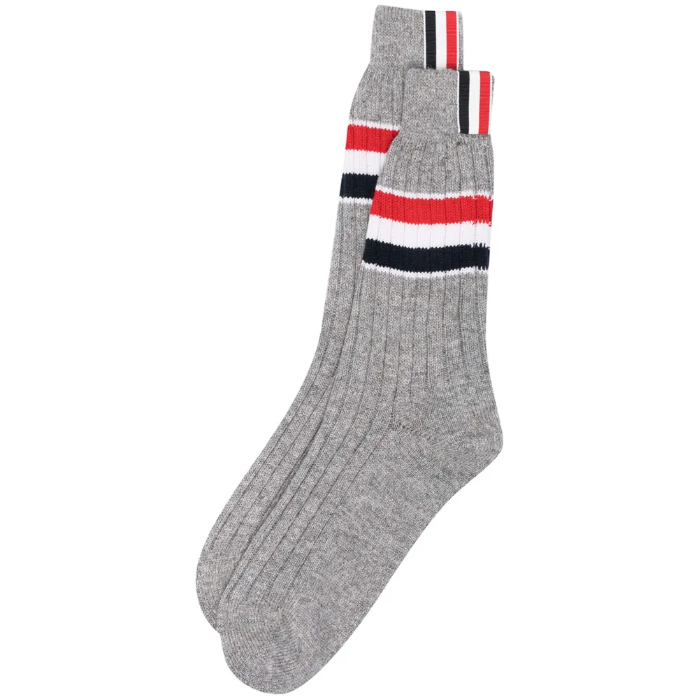 Chunky Rib Stripe-Print Socks