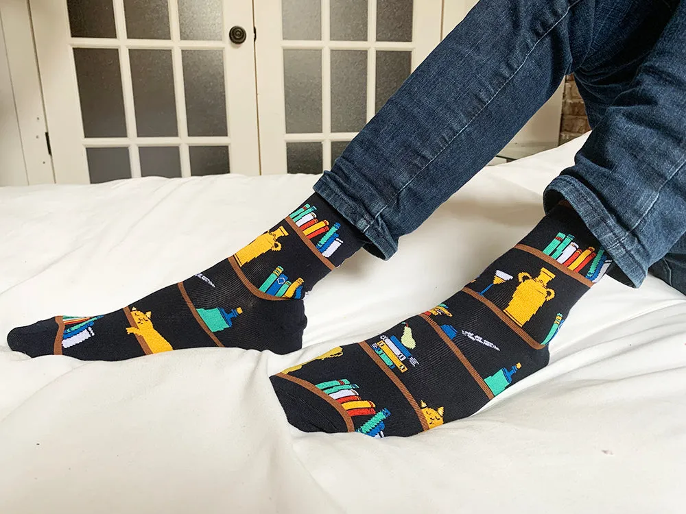 Crew Socks | Funky Socks - Bookshelf