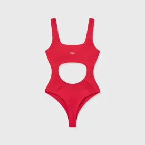 Cut-Out Bodysuit - Red