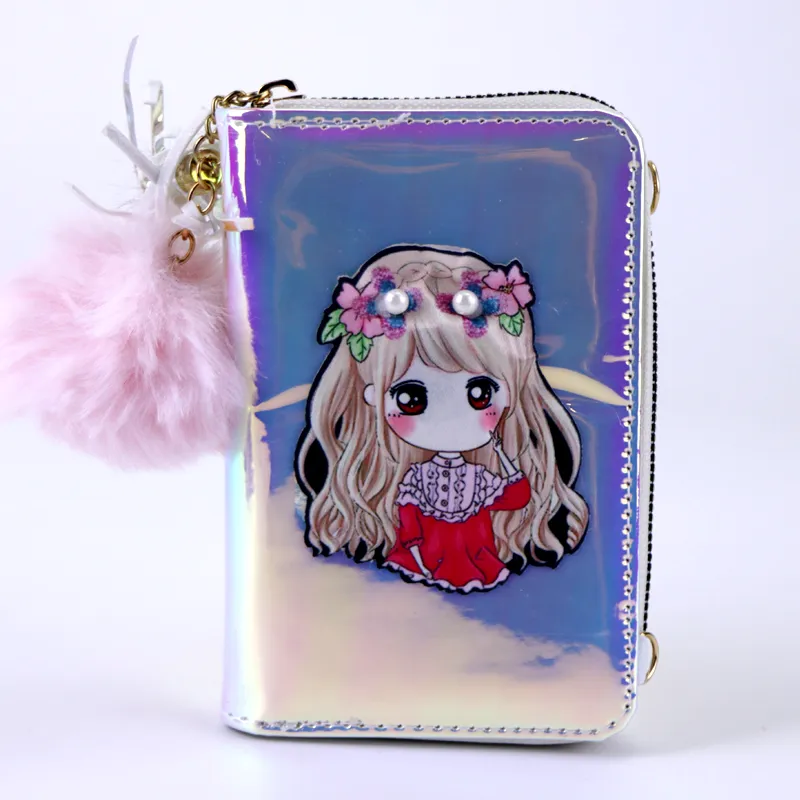 Doll LED Wallets Rainbow Fluff Holographic Girls Shoulder Bag