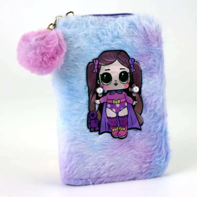 Doll LED Wallets Rainbow Fluff Holographic Girls Shoulder Bag