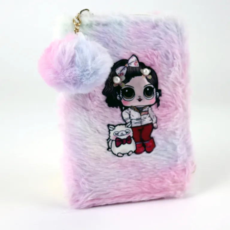 Doll LED Wallets Rainbow Fluff Holographic Girls Shoulder Bag