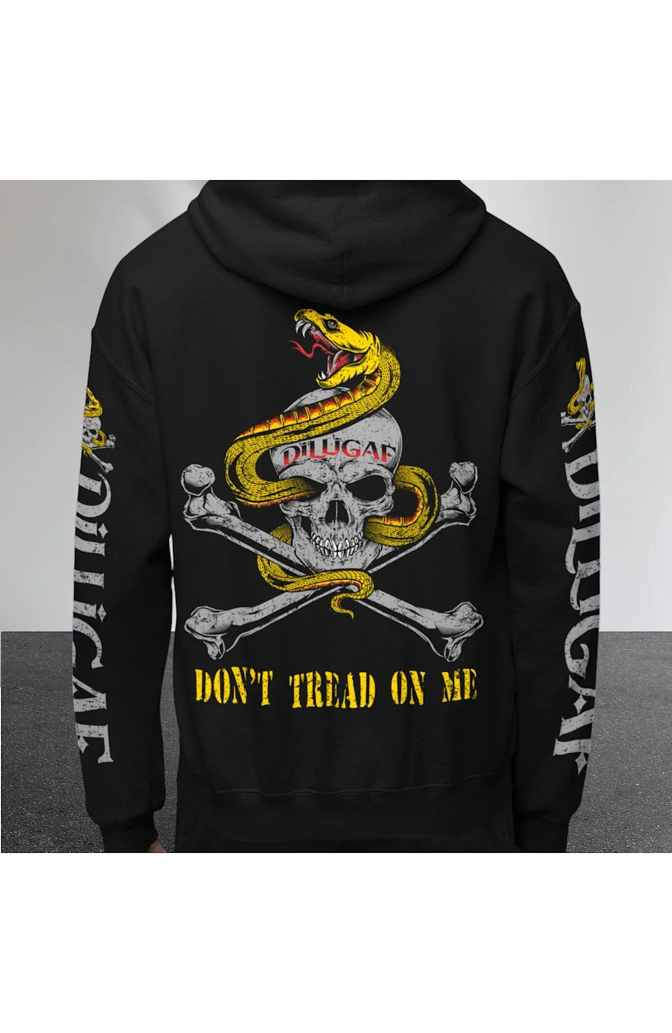 Don't tread snake/ skull zip up Hoody