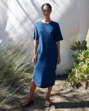 Elaine Organic Cotton Dress In Indigo