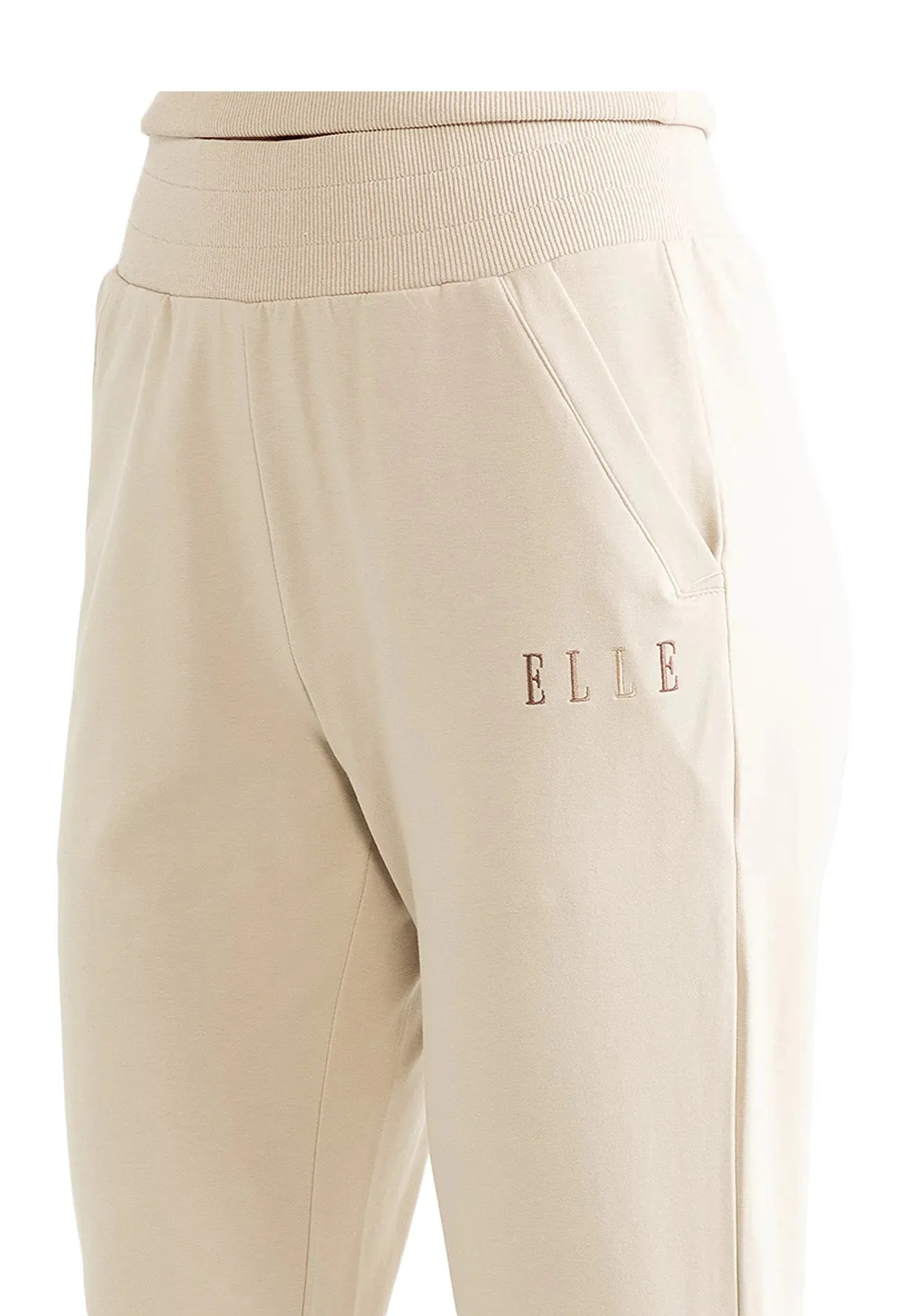 ELLE Leisure Solid Classic Logo Sweatpants