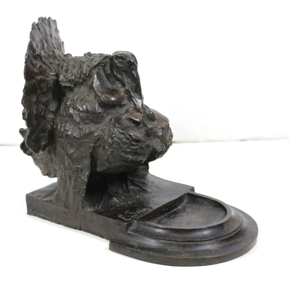 Emilio 'Elia' Sala Italian Animalier Bronze Turkey Sculpture with Tray