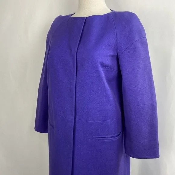 Emilio PucciPurple Silk Cotton Blend Spring Jacket