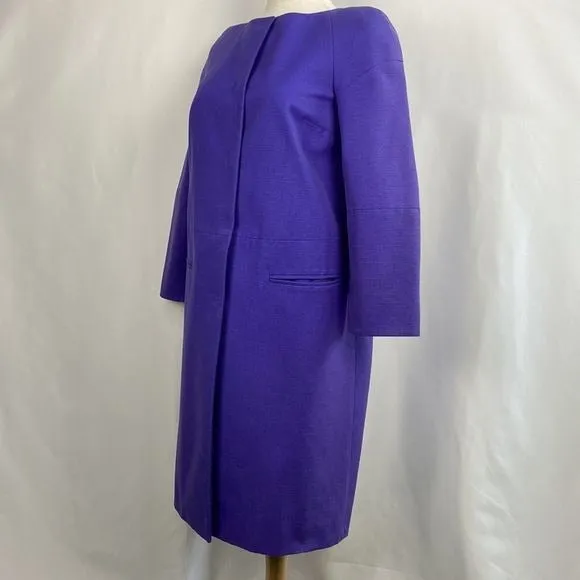 Emilio PucciPurple Silk Cotton Blend Spring Jacket