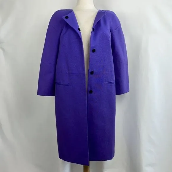 Emilio PucciPurple Silk Cotton Blend Spring Jacket