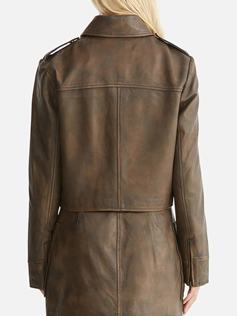 ENA PELLY LENNIE LEATHER BIKER JACKET