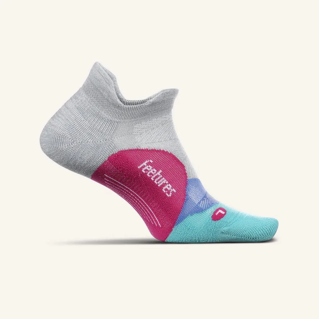 Feetures Elite Light Cushion No Show Tab Socks - Go Gray