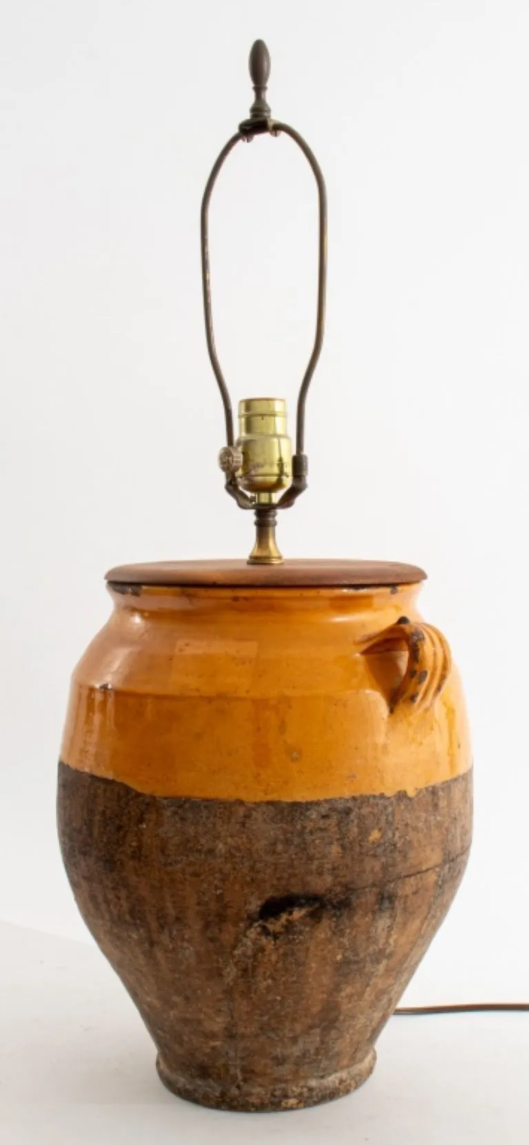 French Terracotta Confit Pot Lamp