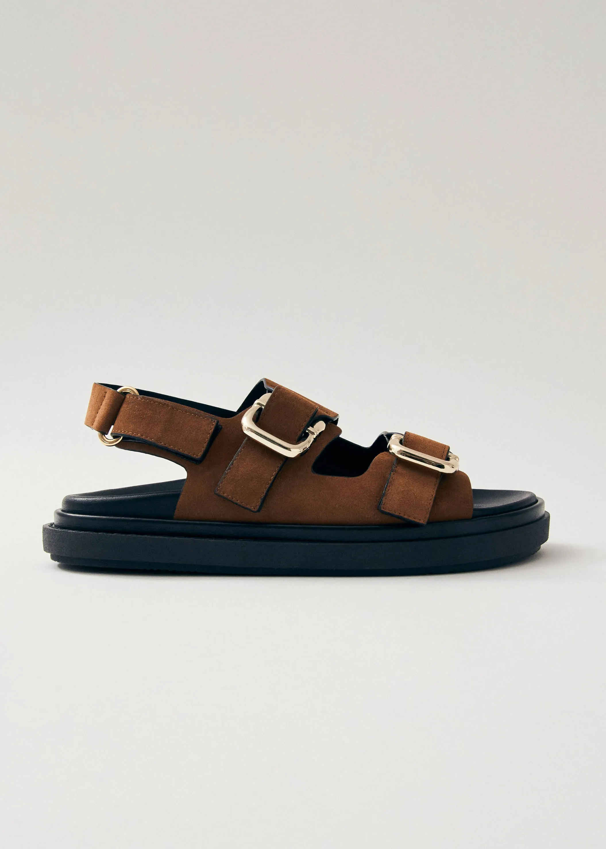 Harper Suede Brown Leather Sandals