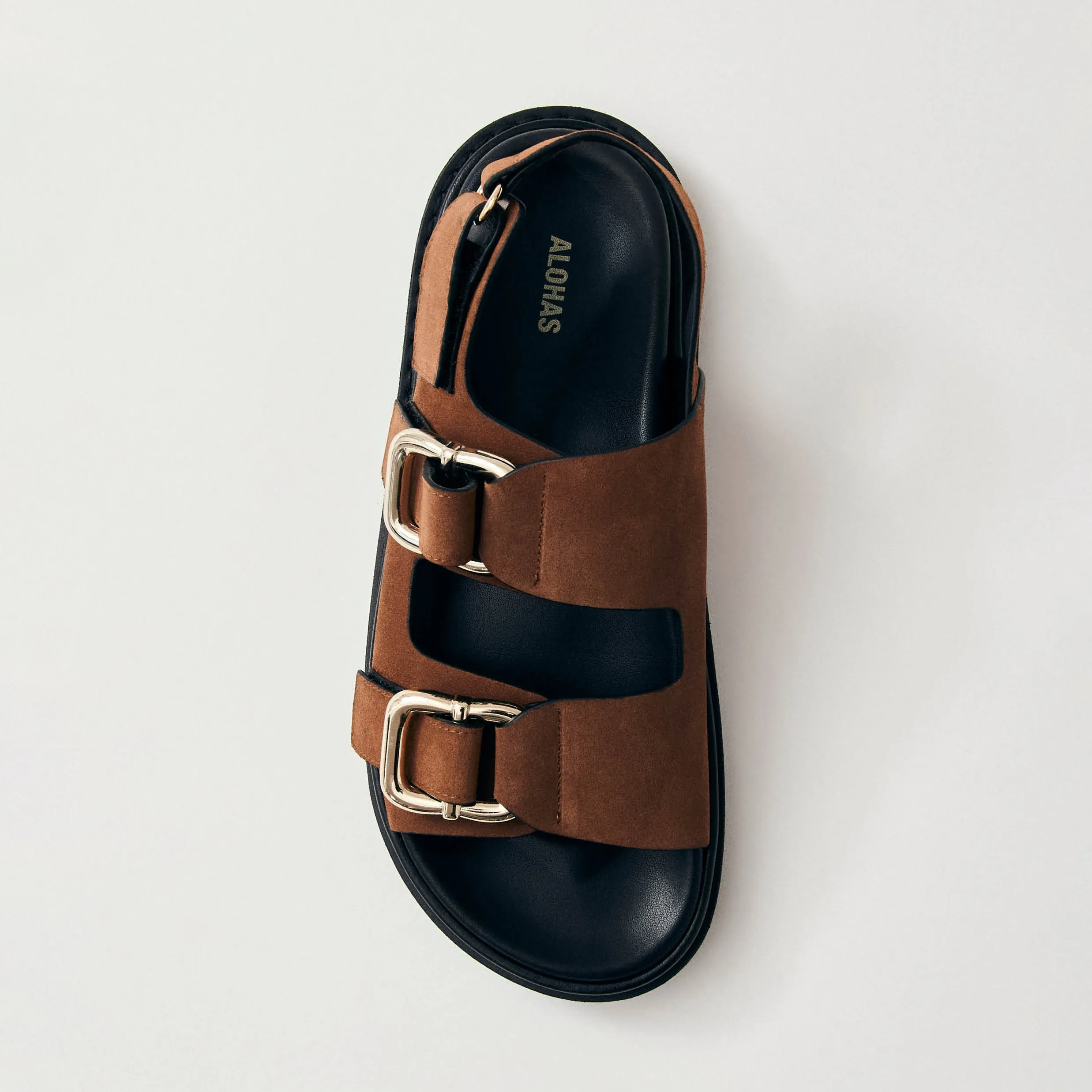 Harper Suede Brown Leather Sandals