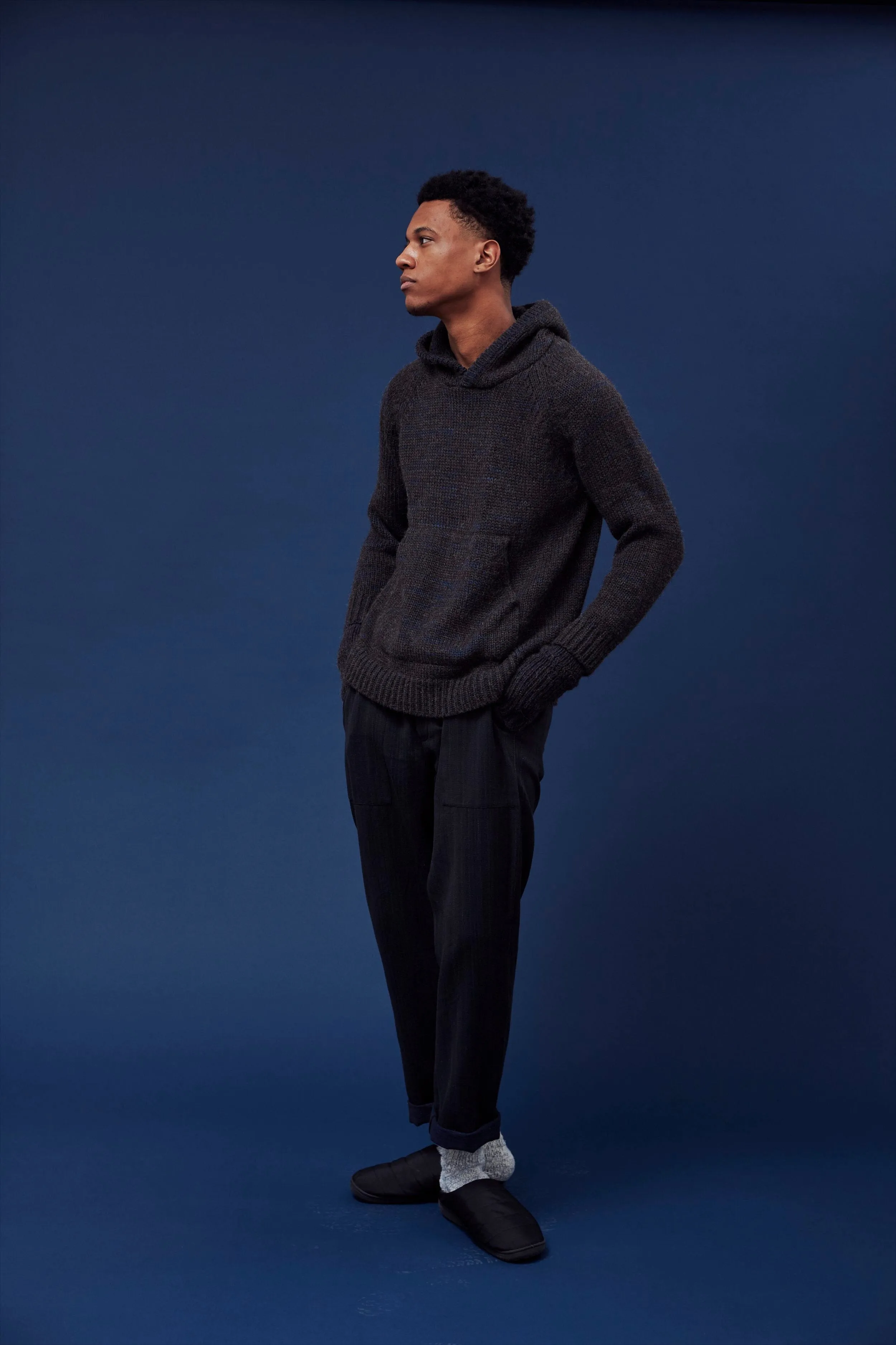 INDI ASH - Nova Hoody Charcoal Alpaca/Plant Indigo