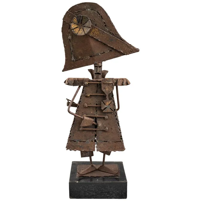 Jack Hanson Brutalist Metal Sculpture of Napoleon