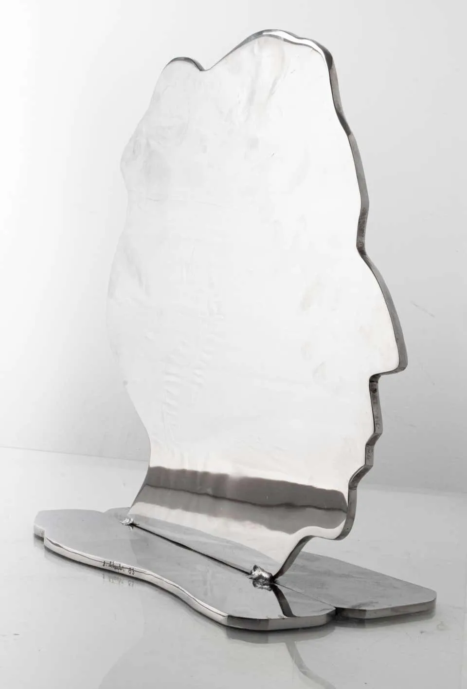 Jack Schuyler Post-Modern Chromed Steel Bust Sculpture