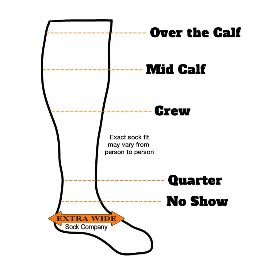 Loose Fit Stays Up Mid-Calf Dress Socks