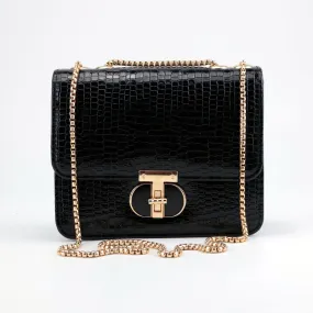 Luxury Look Textured Shoulder Bag Crossbody Bag