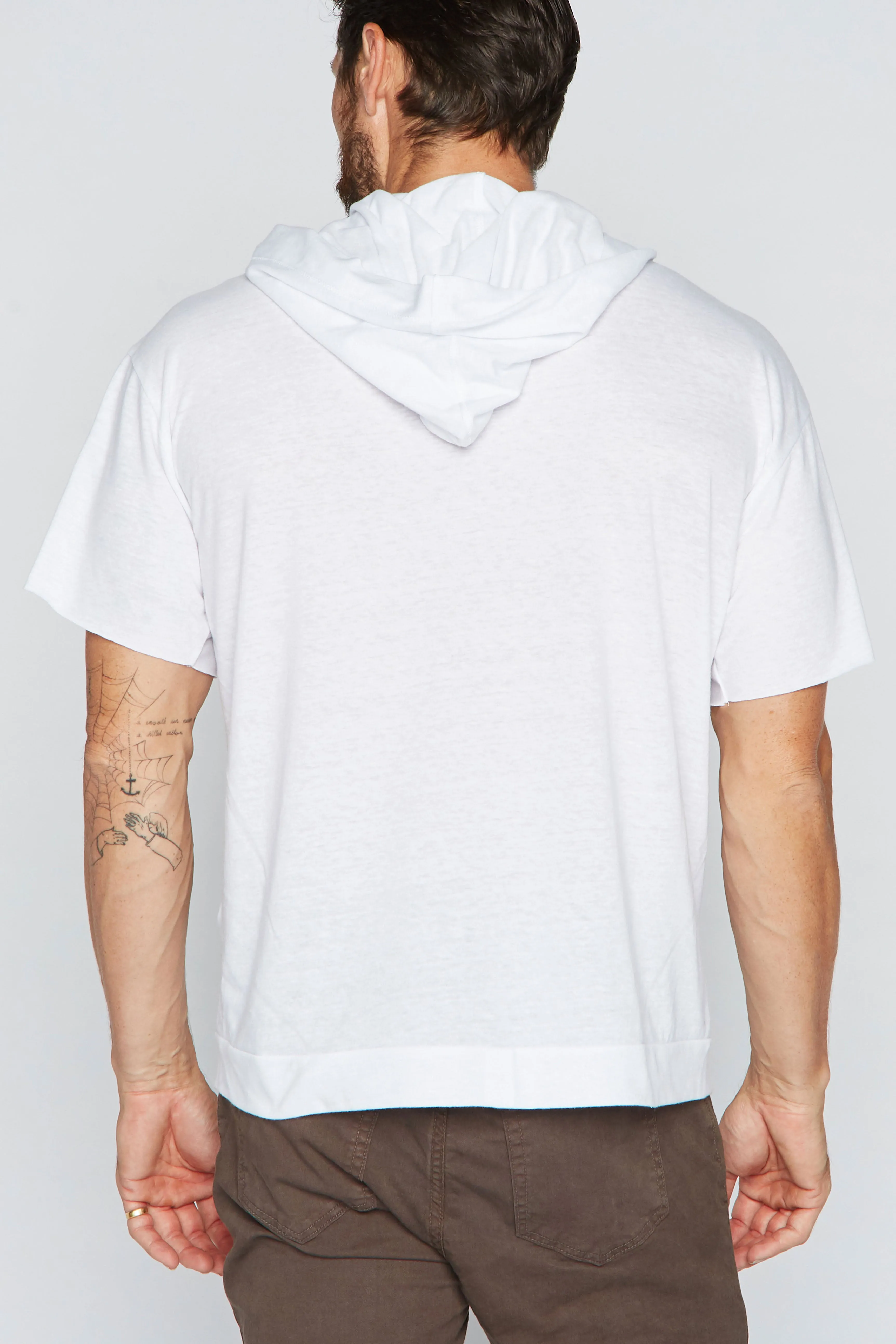 Men's Jersey Tee Kangaroo Pocket Hoodie