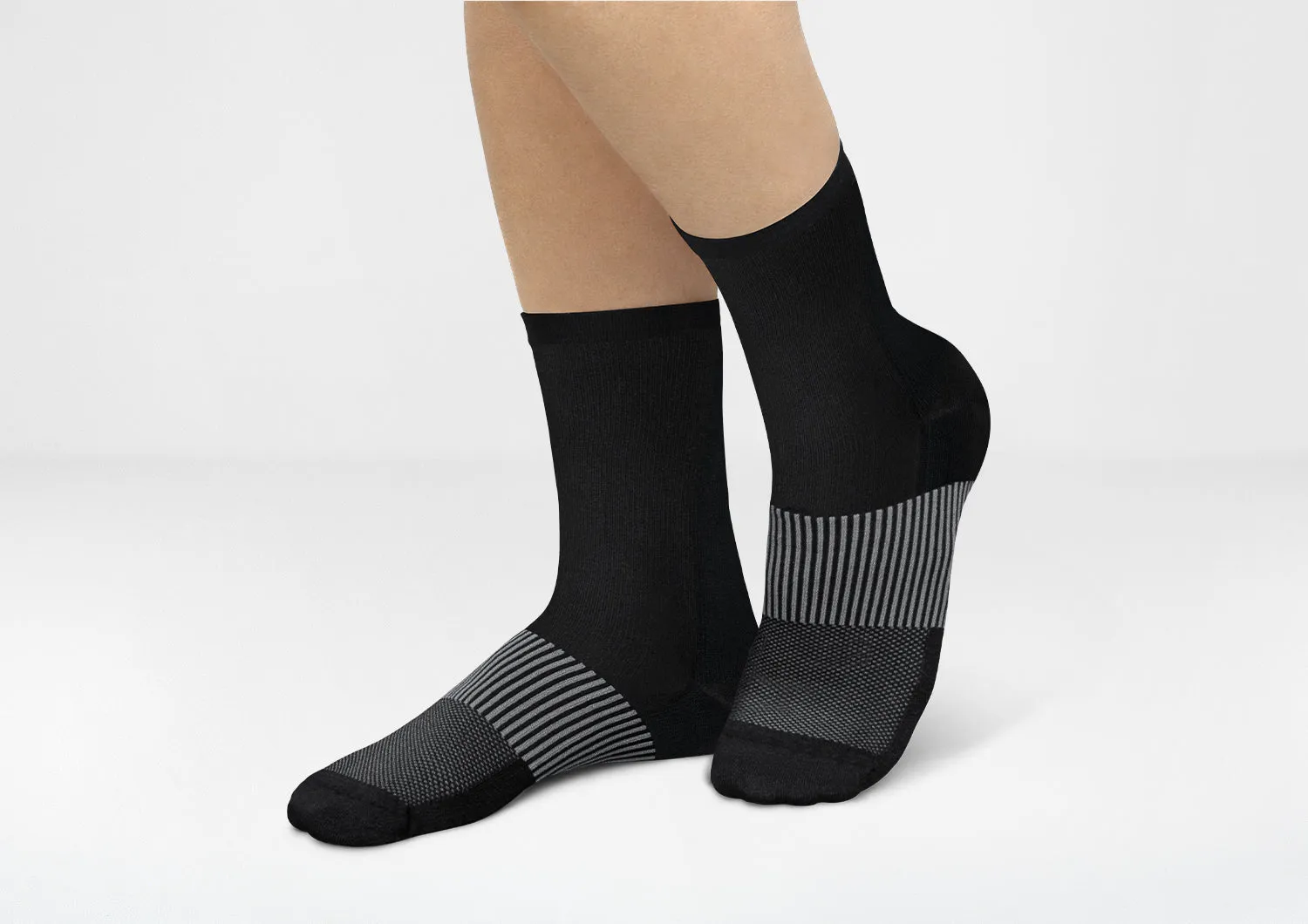 Mid-Calf Compression Socks - 18-25 mmHg - Black