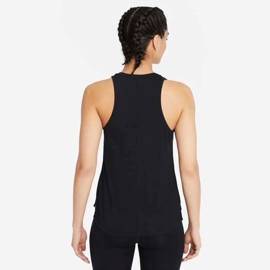 NIKE WOMEN'S DRI-FIT ONE STANDARD FIT BLACK SINGLET