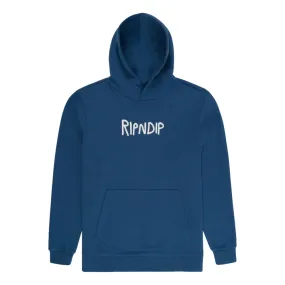 RIPNDIP RUBBER LOGO HOODIE-BLUE