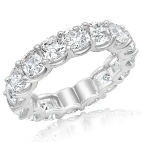 RORY 7-9 Carat Cushion Cut Diamond Eternity Band in Platinum 50 pointer By Mike Nekta SIZE 4-9