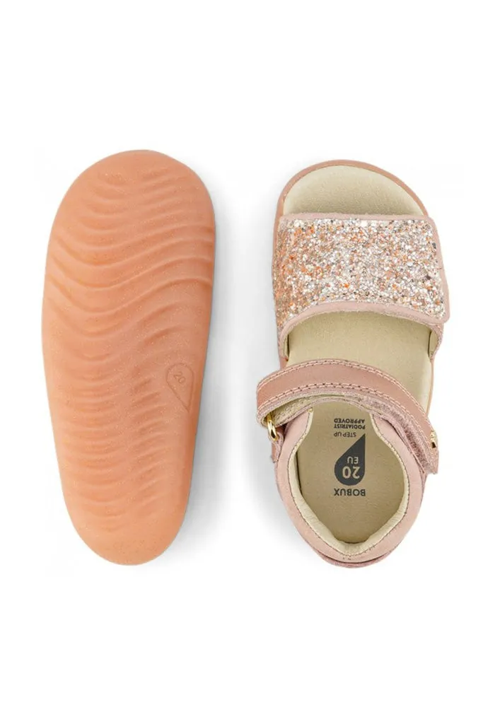 Rose Gold Sparkle Gem Sandals Step Up