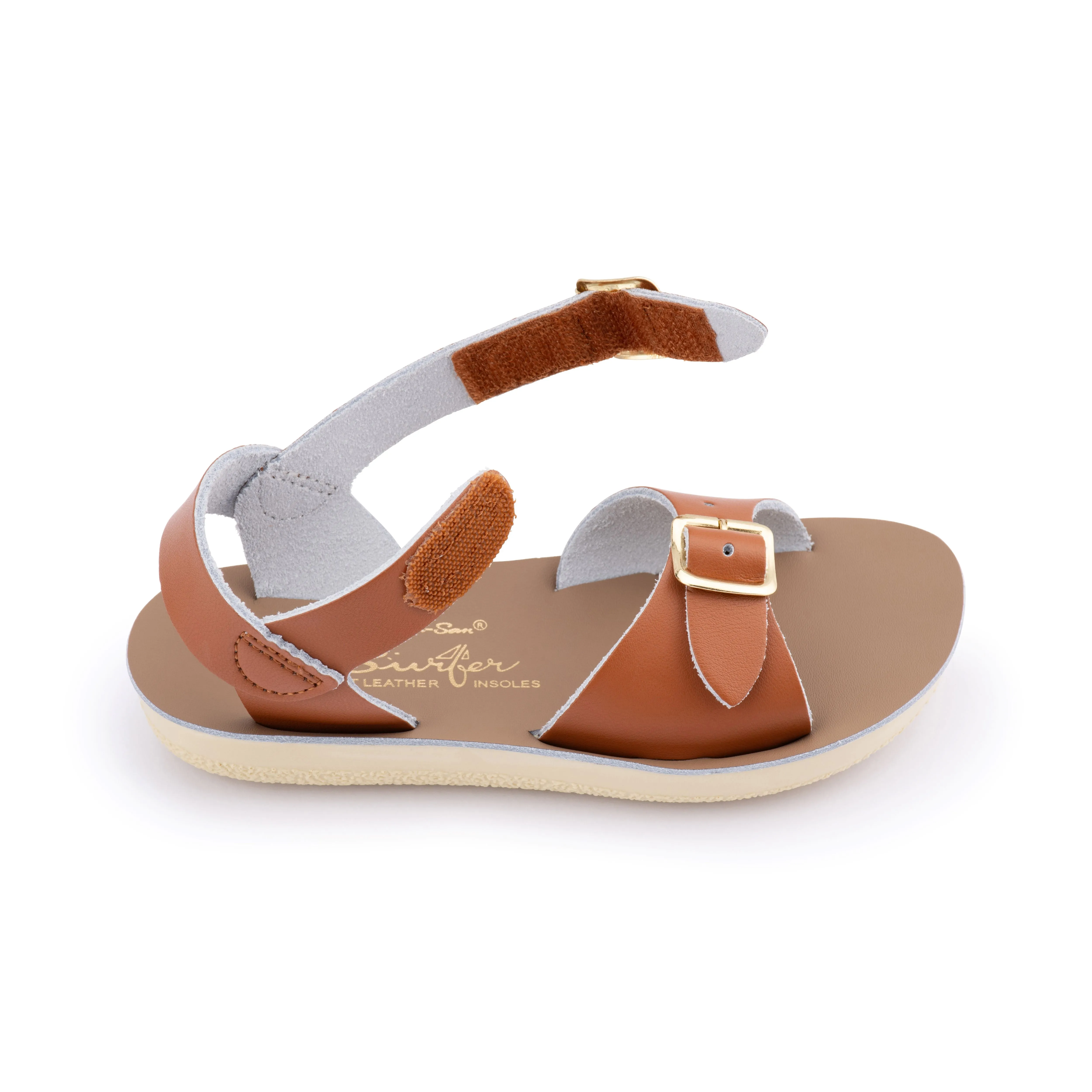 Salt Water Sandals Sun-San Surfer Hook & Loop (Velcro) TAN