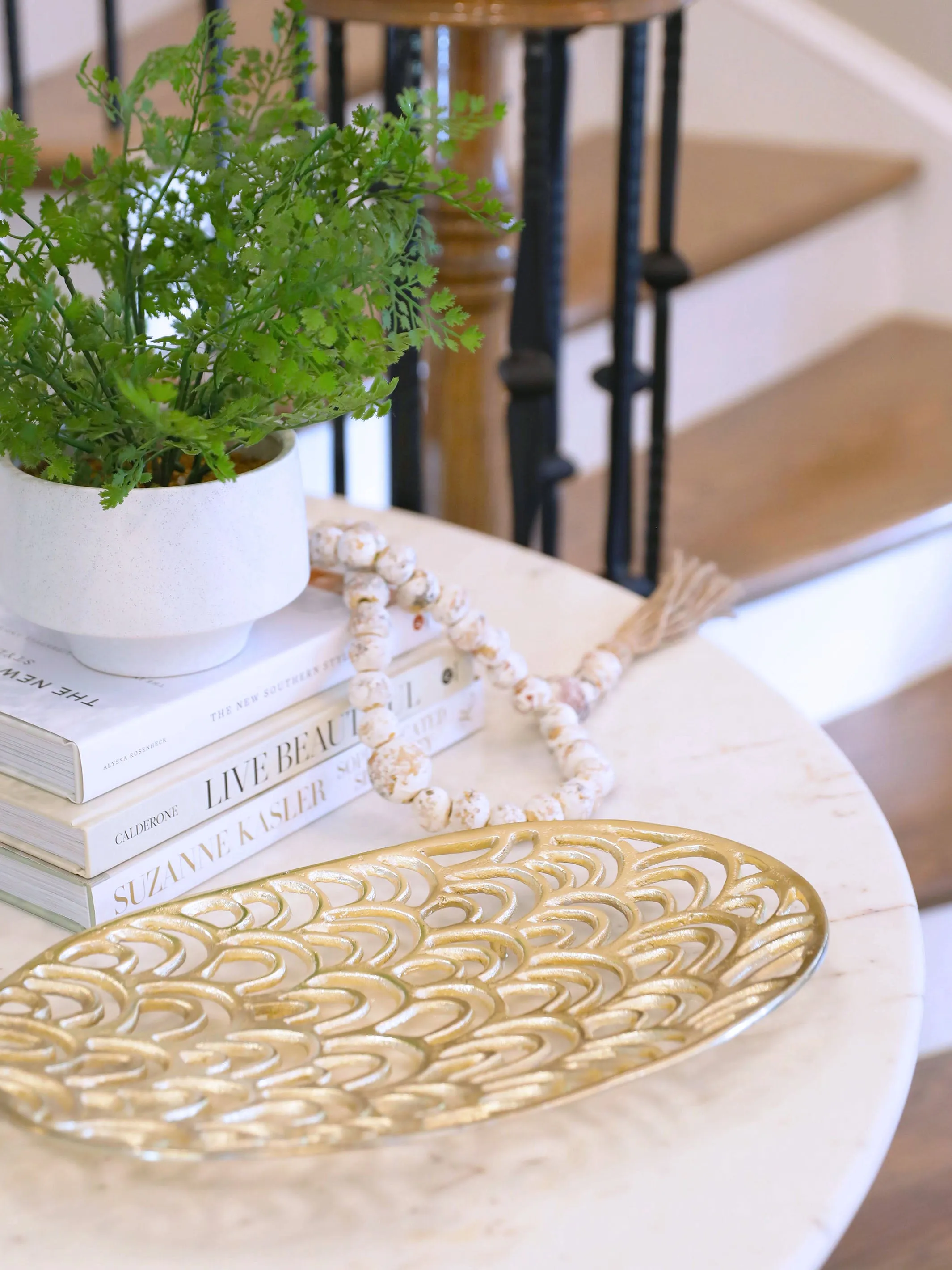 Scalloped Gold Tray