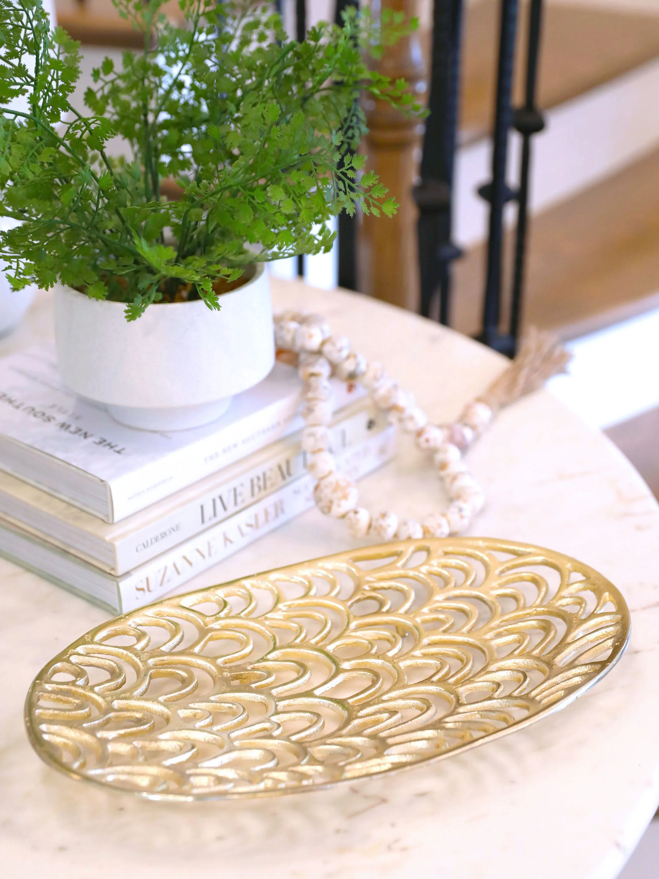 Scalloped Gold Tray