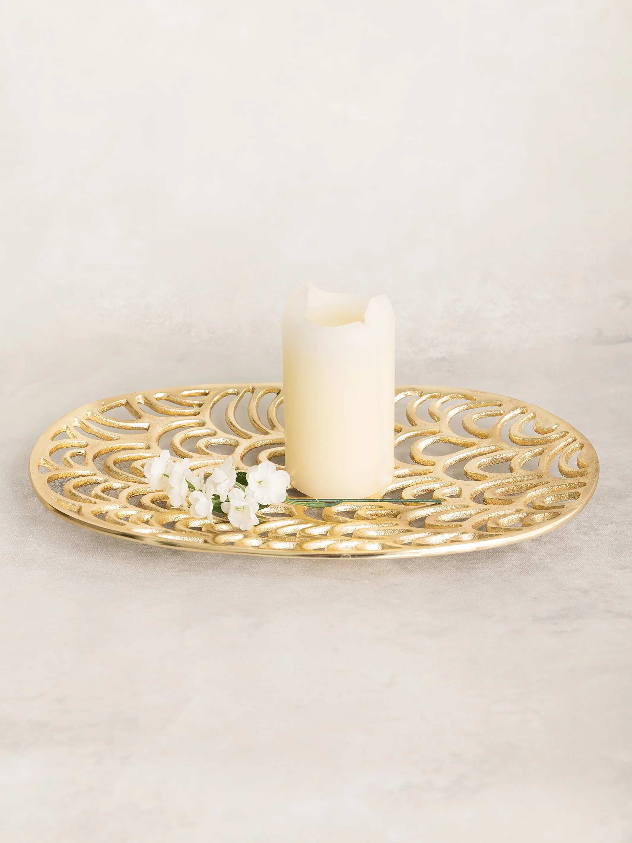 Scalloped Gold Tray