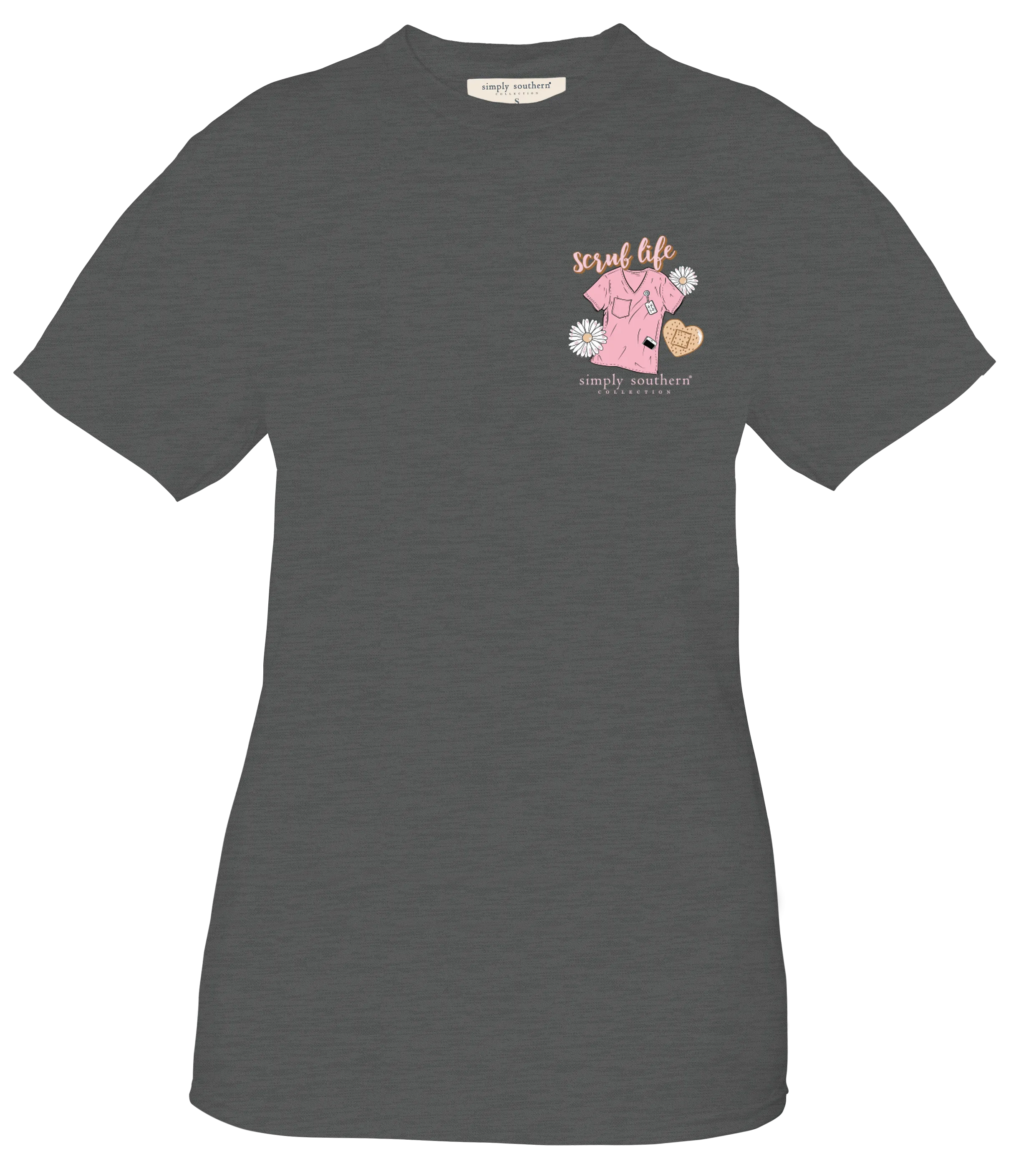 Simply Southern 'Scrub Life' Retro Floral Scrubs Tee