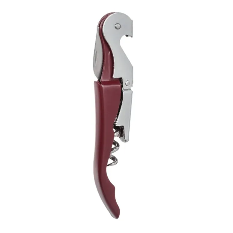 Standard Double Hinged Stainless Steel Corkscrew Burgundy