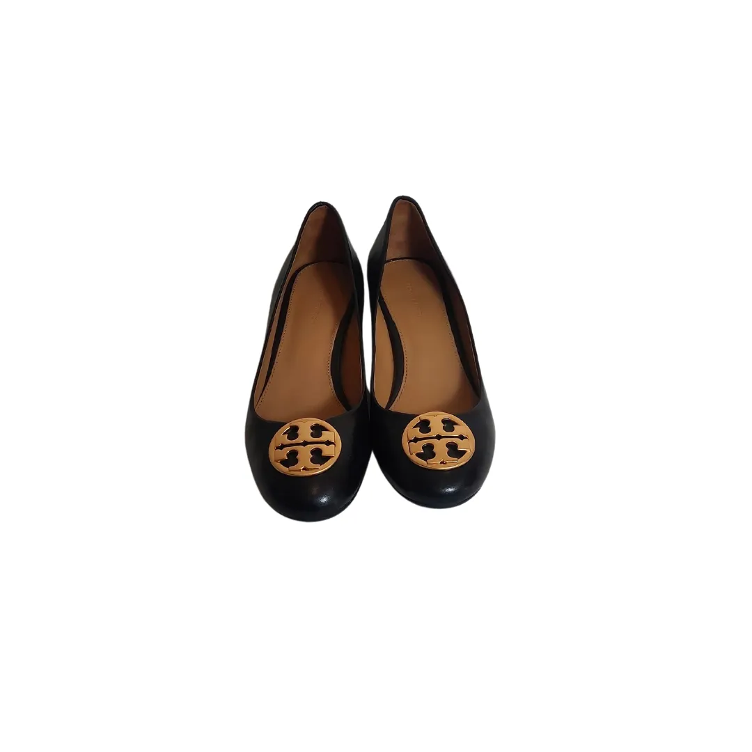 Tory Burch Black Leather Chelsea Block Heels | Gently used |