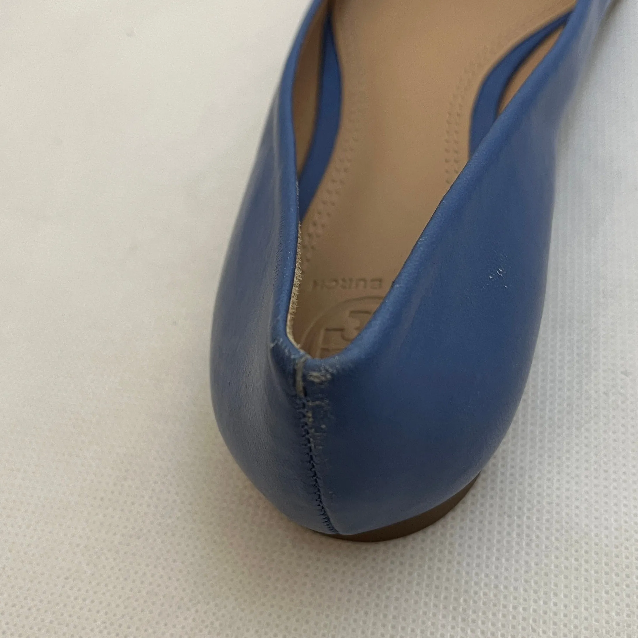 Tory Burch Blue Leather Lowell 2 Ballet Flats | Brand New |