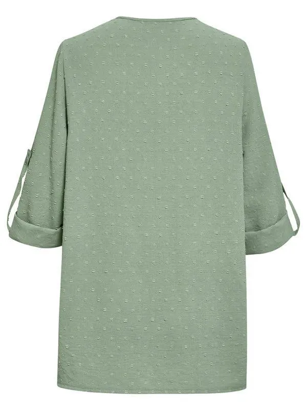 V-Neck Three-Quarter Sleeve Top