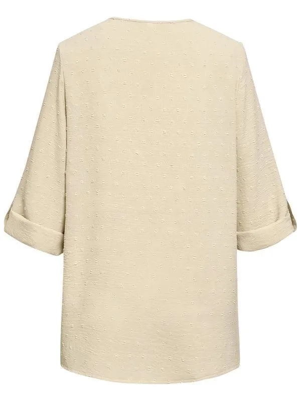 V-Neck Three-Quarter Sleeve Top