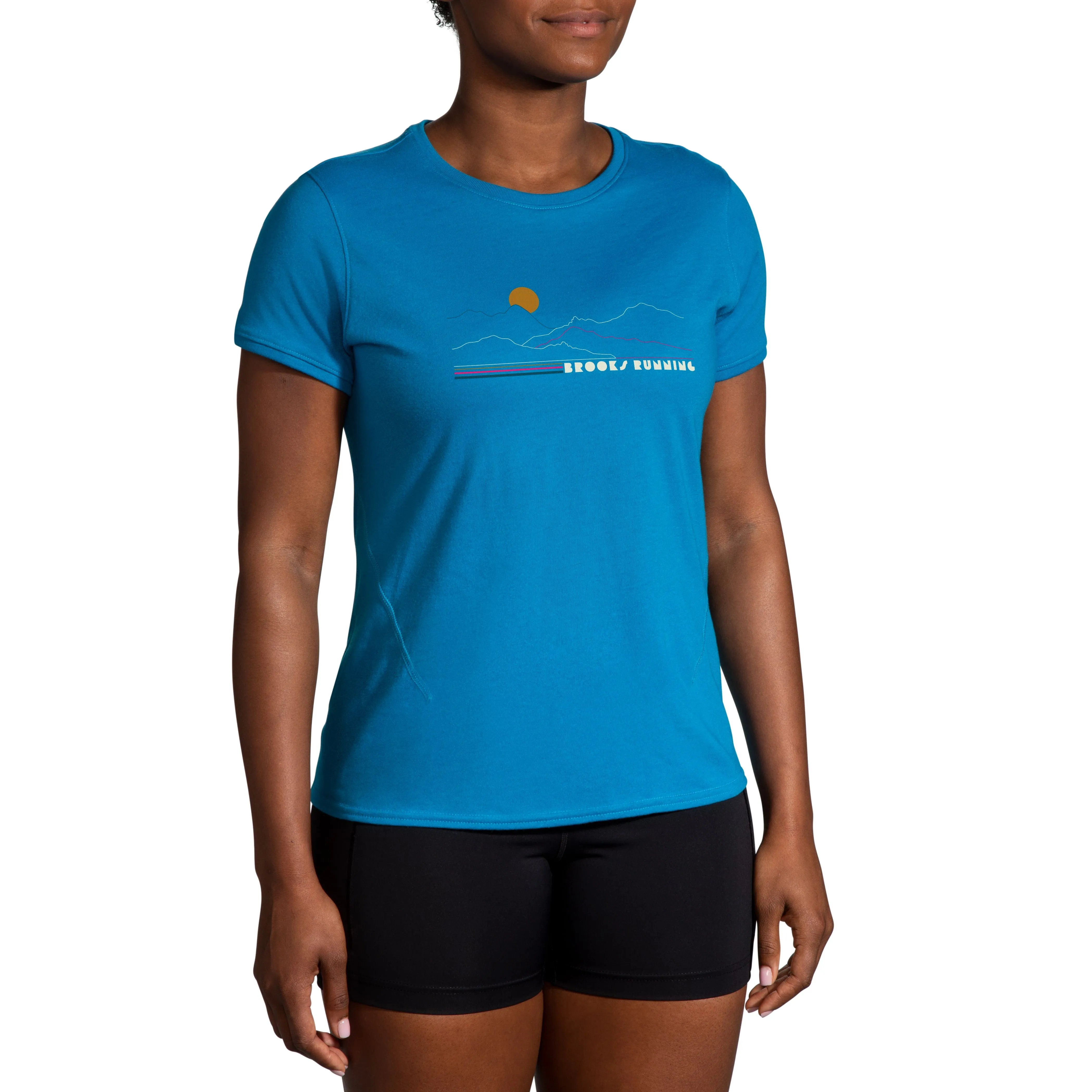 W Brooks Distance Graphic Short Sleeve