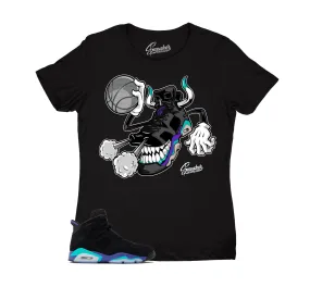 Womens Aqua 6 Shirt - Fly Kicks - Black